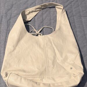 depound Elegant Cream Faux Leather Tote Bag